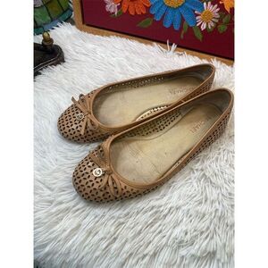 Michael Kors Women's Ballet Flats Size 9 Brown Perforated Slip On